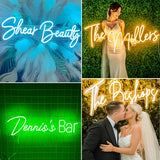 CIONAOR Custom Neon Sign, Custom LED Neon Sign Customizable for Wedding Bar Salon Beauty Business Light Up Name Sign, Personalized Neon Light Suitable for Events Birthday Gifts Decorations