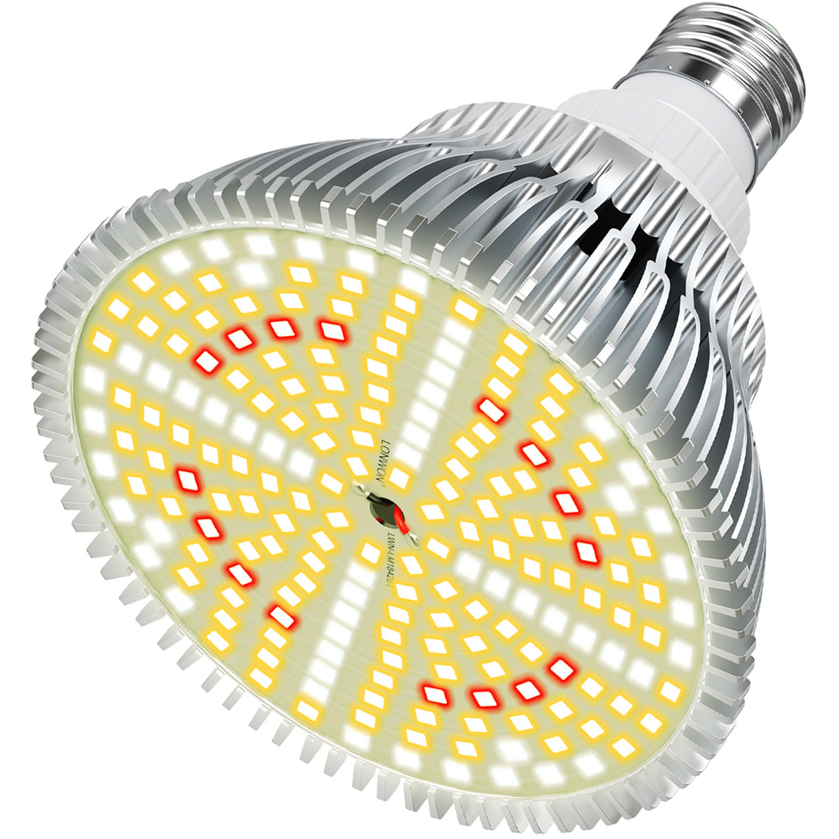 Lonwon Grow Light Bulbs for Indoor Plants, Plant Light Bulbs for Indoor Growing, Full Spectrum E26 LED Grow Bulb with 30W (320W Equivalent) 4000K Warm White, 1-Pack