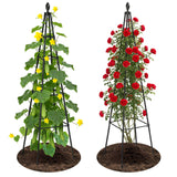 Adjustable Garden Trellis for Climbing Plants, 6FT Obelisk Plant Support Tower for Potted & In-Ground Vegetables, Tomatoes, Cucumbers, Vines - Easy Assembly, Indoor & Outdoor Use（2 Pack）