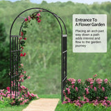 SCENDOR Garden Arbors, Curved Metal Endurable Iron Trellis Plants Stand Use for Outdoor Garden Arbor Climbing Plants Wedding Arches Ceremony