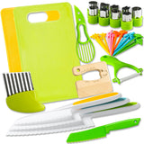 40Pcs Kids Knife Set for Real Cooking | Montessori Kitchen Tools | Age 4-12