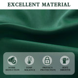 DONREN Christmas Dark Green Blackout Thermal Insulating Window Curtain Panels for Bedroom -Room Darkening 84 inch Length Rod Pocket Drapes for Living Room (Emerald Green,42 x 84 inches Long,2 Panels)