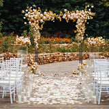 Outvita 7FT Black Metal Garden Arch Arbor Trellis