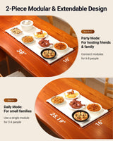 38"x16" Warming Mat for Food Extra Large, Extendable Food Warming Mat, Electric Warming Tray for Buffets Party with 7 Adjustable Temperature, 6 Timer, Silicone Food Warmer for Parties Home Countertop