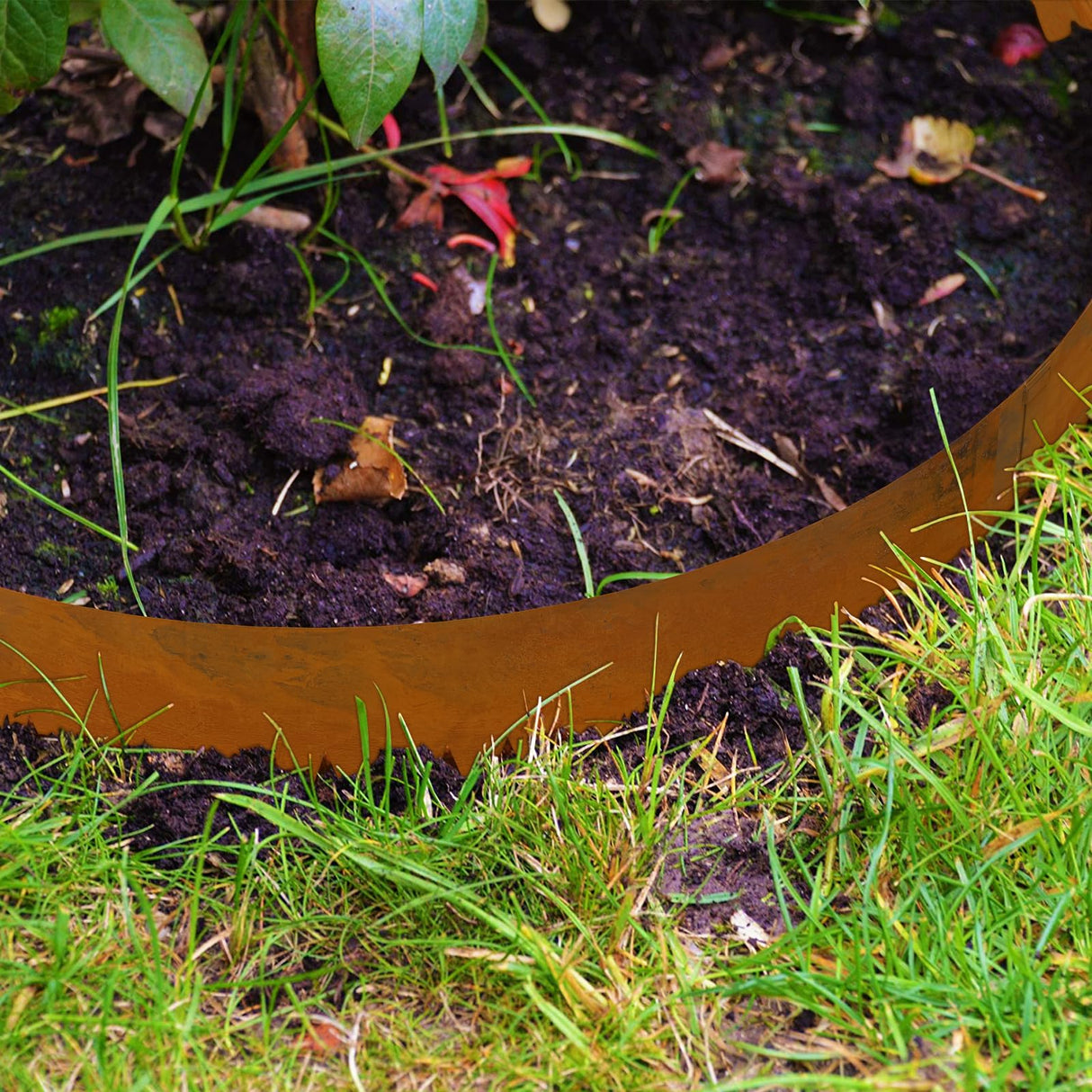 Ganeekiron Metal Landscaping Edging, 6Hx40L Inch 6-Pack Rustic