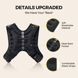 PACEARTH Weighted Vest,4lb/6lb/10lb/12lb/16lb/20lb/25lb/30lb Weight Vest with Reflective Stripe, Body Weight Vests Adjustable for Men, Women Workout, Strength Training, Running, Walking, Jogging