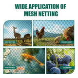 Vandham 25x50ft Heavy Duty Bird Netting, 1.6" Mesh for Garden Fruit Trees