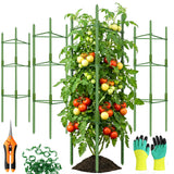 EWPJDK 6-Pack Tomato Cage for Garden Plant Support 48 INCH Garden Stakes Adjustable Tomato Cage for Climbing Plants Pots Vegetables Flowers Fruits (6, 48 Inches)