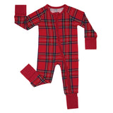 Little Sleepies Christmas Pajamas for Baby Boys & Girls, Viscose from Bamboo Newborn Pajamas, Family Matching Christmas PJs, Holiday Plaid, 6-12 months