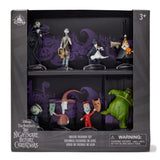 Disney Store Official The Nightmare Before Christmas Figure Set – 8 Fully Sculpted Disney Figures Including Jack Skellington, Sally, Zero & More in Double-Tiered Box with Scenic Backgrounds