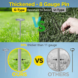 GZBEVITAR Landscape Fabric Stakes, 8 Gauge Circle Top Landscape Pins