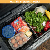 Omoojee 35/45 QT Cooler Basket, Compatible with YETI Tundra 35/45, Stainless Steel Storage Wire Cooler Rack, Black, 1 Pack