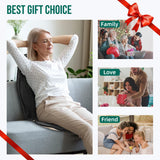 Snailax Memory Foam Vibration Back Massager with Heat, Massage Seat Cushion with 6 Vibrating Motors and 2 Heat Levels, Massage Chair Pad, Seat Massager for Home Office use