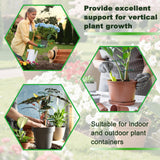 Indoor Plant Trellis Support, 4PCS Durable Metal in & Outdoor Trellis for Climbing Plants 15.7 Inch Metal Garden Stakes Plant Stem Holder Support for Potted Plants, Monstera, Flowers & Herbs (4PCS)