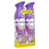 Febreze Air Odor-Eliminating Air Freshener, Lilac & Violet, 2 Ct, 8.8 Fl Oz Each (17.6 oz Total)