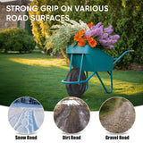 TICONN 4.80/4.00-8 Tire, 14.5" Flat Free Wheelbarrow Tire and Wheel, Solid Replacement Tires with 3" Centered Hub, 5/8" 3/4" Bearings, Universal Fit 4.80/4.00-8, 3.50/3.00-8, 4.00-6 (Black)