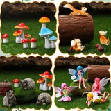 GGSTDDUP 20Pcs Fairy Garden Accessories, Miniature Garden Ornaments Landscape Decorations Mini Fairy Figures Animal Plant Set for DIY Terrarium Potted Plants Dollhouse Desk Decor