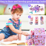 Toddler Girl Toys for Ages 5-7 Littler Girls Jewelry Set,51Pcs Kids Toy for Girls Age 8-10 Clip on Earrings,Princess Toys Adjustable Ring,Girl Toy Age 3 4 5 6-8 Year Old Christmas Birthday Gifts