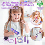 Little Girl Purse Accessories, My First Purse Set - Play Makeup Princess Plush Diary Unicorn Eye Mask Wallet Phone Pretend Credit Cards Kids Pretend Play Christmas Toy Gift for Girl Age 3+