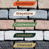Beuta Landscape Edging | Garden Edging Border | Polyrock Blocks for Lawn Edging, Flower Beds & Yard Edging – 10 Pack | Each Section Has 6 Blocks 48" L x 4" W x 6.5" H | 20 Spikes | Sandstone