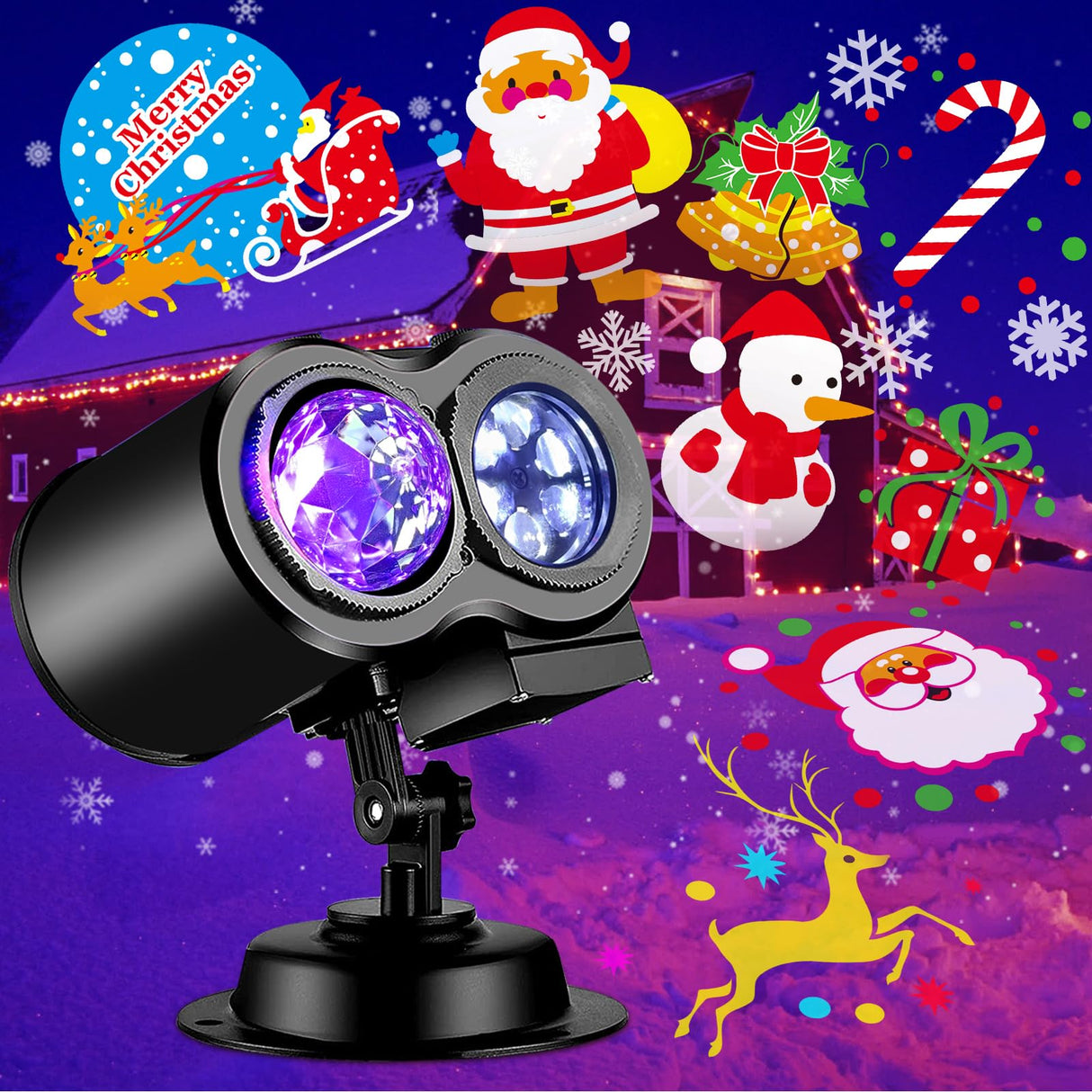 Brighter Christmas Projector Lights Outdoor,2025 Upgrade Holiday Projectors with 19HD Slides (Ocean Wave & Patterns), Weatherproof Christmas,Halloween Projector,Christmas Decorations for Light Show