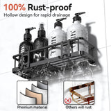 YASONIC Shower Caddy Adhesive, Rustproof Shower Shelves for Inside Shower