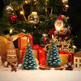 Homemory Christmas Tree Candles with 6 Hours Timer, 2 Pcs Waxy LED Flameless Candles Flickering, Green Electric Candles Battery Operated for New Year Celebration Holiday Decorations 8.5 Inches