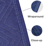 PONGHEI 2 Moving Blankets 40"x 72" Heavy Duty Packing Blankets for Moving Shipping Thick Furniture Wrapping for Moving Supplies Professional Quilted Shipping Blankets