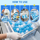 Reusable Ice Cubes for Drinks – BPA-Free Plastic Ice Packs for Lunch Boxes & Coolers, Non-Diluting Refreezable Ice for Party Hosts and Outdoor Ice Bath Enthusiasts (300)