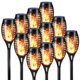 Toodour Solar Torch Flame Lights, 12 Pack Solar Halloween Lights Outdoor