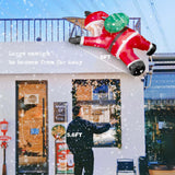TwoBees 6FT Christmas Inflatables Outdoor Decorations Joy Hanging Santa Claus Gift Bag, Very Bright LED Lights Blow Up Giant Christmas Decor for Indoor Yard Outside Fall Vacation Holiday Party Lawn