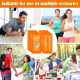 Treela 300 Pcs Bulk Large Body Wipes Individually Wrapped Big Bath Wipes for Adults Bathing No Rinse Shower Bulk Deodorant for Homeless Hygiene Personal Cleansing for Travel Gym(7.09" X 9.84",Orange)