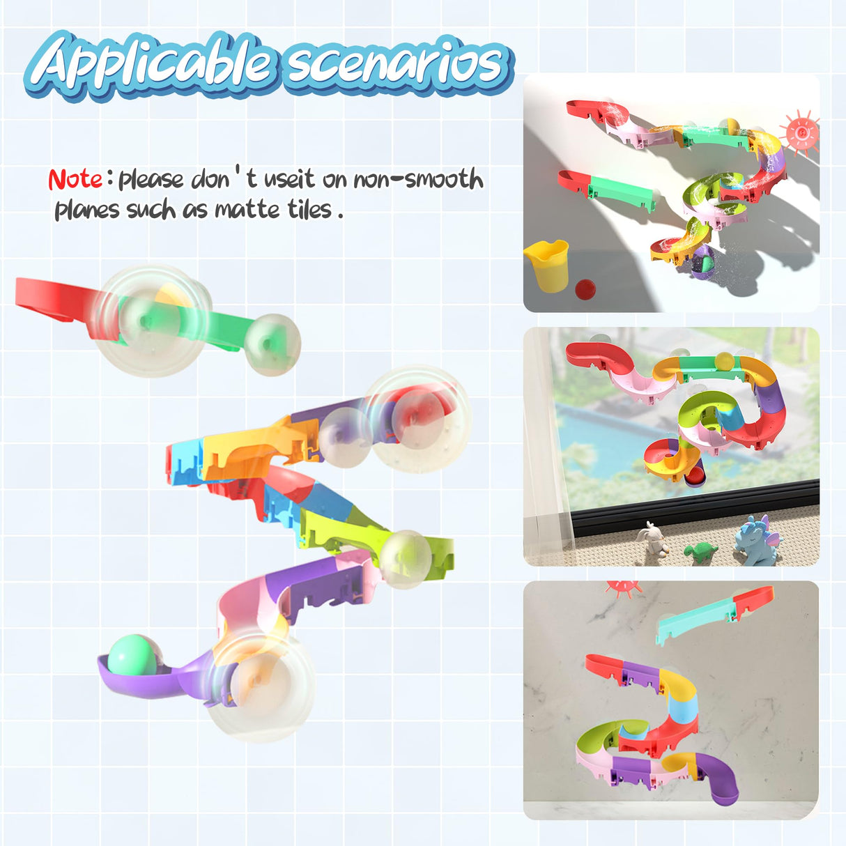 taseyok Toddler Bath Toys, Baby Bathtub Toys with Elephant Shower Sprays and Slide Track, Fishing Floating Animals Toys, Creative Shower Toys Christmas Birthday Gifts for Boys and Girls