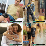 JIUFENTIAN Knee Support for Women and Men with Strap (2pack) Copper Knee Brace for Women Arthritis Pain-Knee Sleeves for Working Out,Running and Knee Pain Relief(Large)