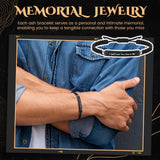Ecation 4 Pack Cremation Jewelry Urn Bracelet for Ashes Adjustable Personalized Memorial Keepsakes Handmade Braided Ashes Bracelet Bangle Rope for Women Men Loved Ones and Pets (Black,Classic)