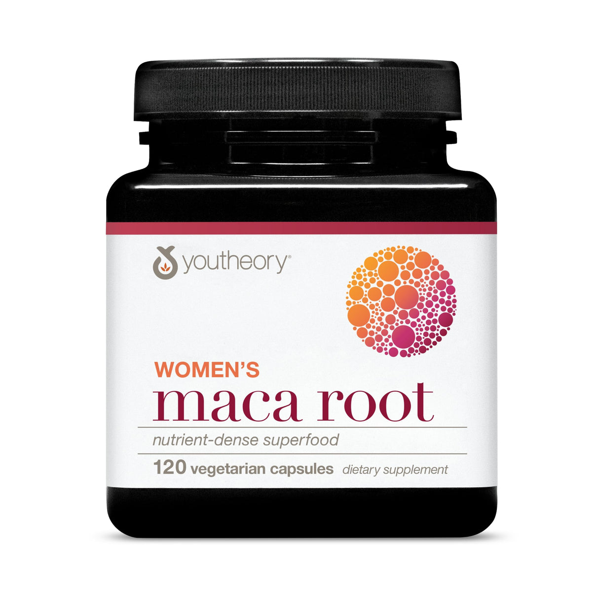 Youtheory Women's Maca Root - Vegan Energy & Menopause Support Supplement with Peruvian Ginseng* - Premium Supplement for Women - Dairy, Soy & Gluten Free - 120 Vegetarian Capsules