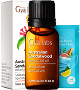 Gya Labs Australian Sandalwood Essential Oil for Skin & Hair - 0.34 Fl Oz - 100% Pure Natural Australian Sandalwood Oil for Diffuser, Aromatherapy Use & Candle Making - Warm Woodsy Scent
