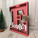 Personalized Name Letter Piggy Bank, 10 Inch Large Wooden Piggy Bank for Kids, 26 Letters Custom Wood Money Box Gift for Boys Girls Christmas Birthday