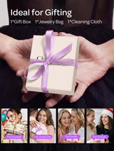 ChicSilver February Birthstone Earrings for Women 925 Sterling Silver Small Round Amethyst Stud Earrings Hypoallergenic