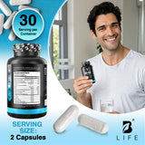 Men’s Hair Supplement – 60 Capsules – Biotin for Hair Growth Men – Hair Vitamins for Hair Loss for Men – Hair Supplements for Hair Growth with Collagen, Zinc, Selenium, Vitamins A,C,D,E – 30 Servings