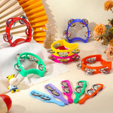 Lukmaa 72 Pcs Christmas Tambourines Bulk, 36 Plastic Hand Bells 36 Cymbals Musical Toy Instruments for Church Sunday School, Education Activities, Christian Charity Donation(Round)