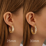 SANDRA REDD 14K Gold Hoop Earrings for Women 14K Gold Earrings for Women
