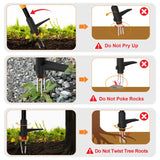 Weed Puller Tool, Fully Stand Up Weeding Tool With 3 Claws - Zero Bending and Back Saver, Effortless and Efficient Weed Remover, Durable and Lightweight Weeder, Ideal for Effortless Weed Removal