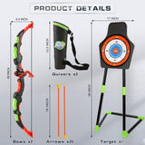 Bow and Arrow Set for Kids, 2-Pack LED Light Up Archery Set for Boys Girls