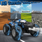 Hielse Remote Control Car, All-Terrain Remote Control Truck for Boys, Rechargeable Rc Truck with LED, 1:20, 10KM/H, 2 Motors, 2.4GHZ, Speed Friendly, Sturdy, Rc Cars for Christmas, Kids, Beginner