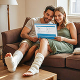 Waterproof Foot Cast Cover for Shower Adults with New Upgraded Non-Slip Padding Bottom, Reusable Ankle Cast Protector for Foot Surgery to Keep Wound & Bandages Dry