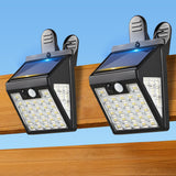 Thumok Clip On Solar Lights Outdoor,Motion Sensor Outdoor Lights, 72LEDs 600LM Solar Lights with Motion Sensor,Outdoor Solar Lights for Fence,Deck Railing, Gutter,Patio,Garden (2, Black)