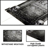 Halloween Decorations Outdoor Graveyard Tombstones: 6ct Large Tombstone Halloween Decor Yard Signs with Stakes, 16" Realistic Scary Skeleton RIP Cemetery Gravestones for Yard Lawn Outside Home Party