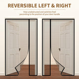 Reversible Side Opening Magnetic Screen Door for Sliding & French Doors,Upgraded PETG Mesh Anti-Tearing, Heavy Duty & Strong Magnetic, Pet and Kid Friendly - Screen Door 74"x82"