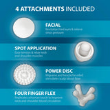 Wahl All Body Corded Light Soothing Vibratory Massager with 4 Attachment Heads - Gentle Relief - Massage Tools for Back, Foot, Neck, and Leg Massage – FSA Eligible - Model 4120-600